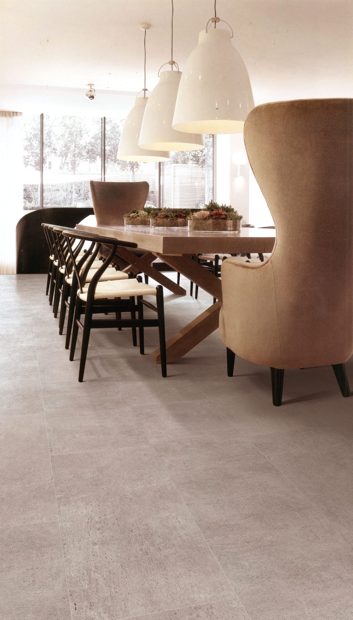 Fuzion Dynamix Grande Tile Zirconia (Single Width) flooring room scene