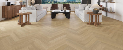 Fuzion Velvet Grove Herringbone Chiffon Vista flooring room scene