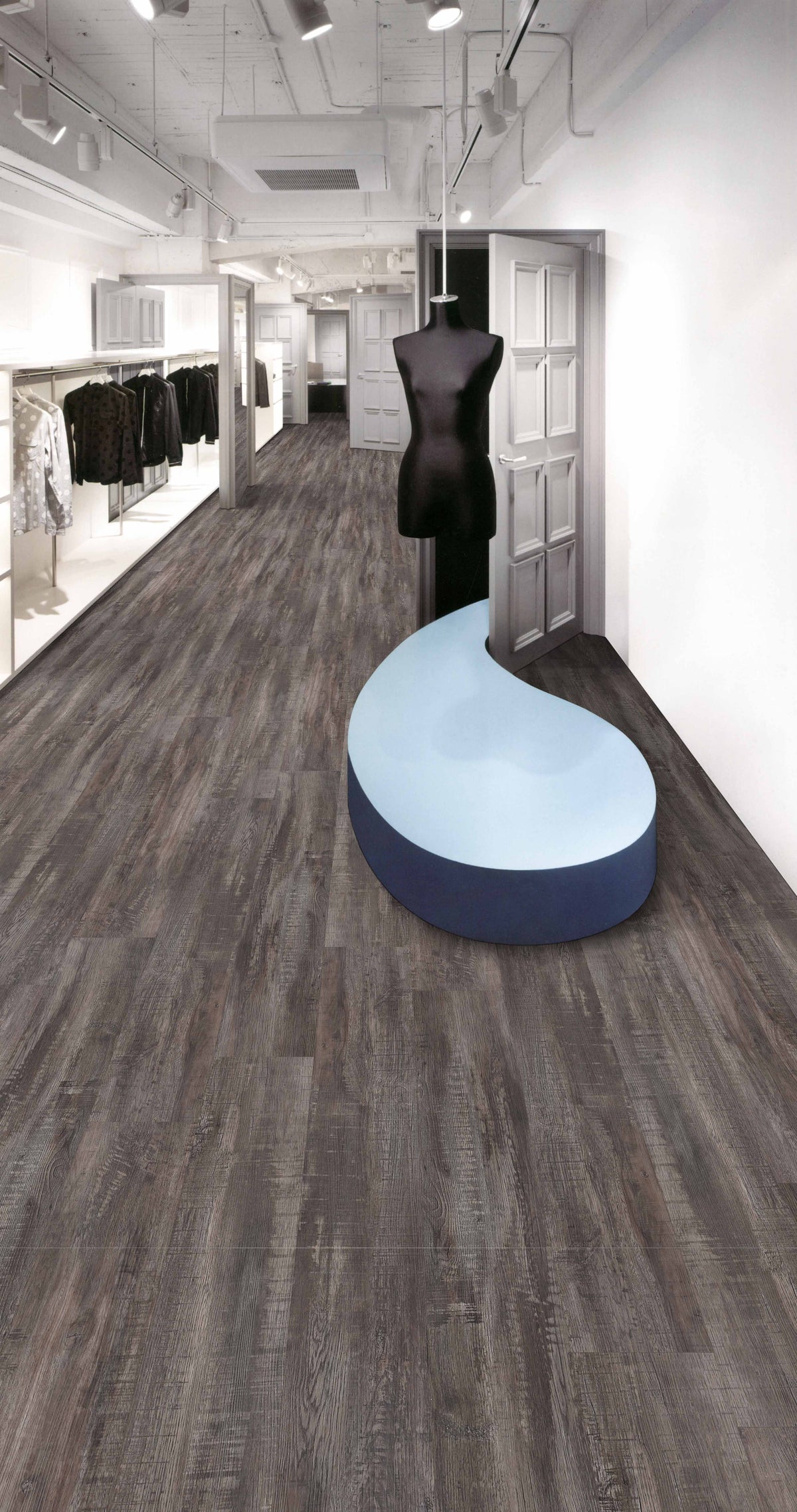 Fuzion SmartDrop Elite 9 Cinder flooring room scene