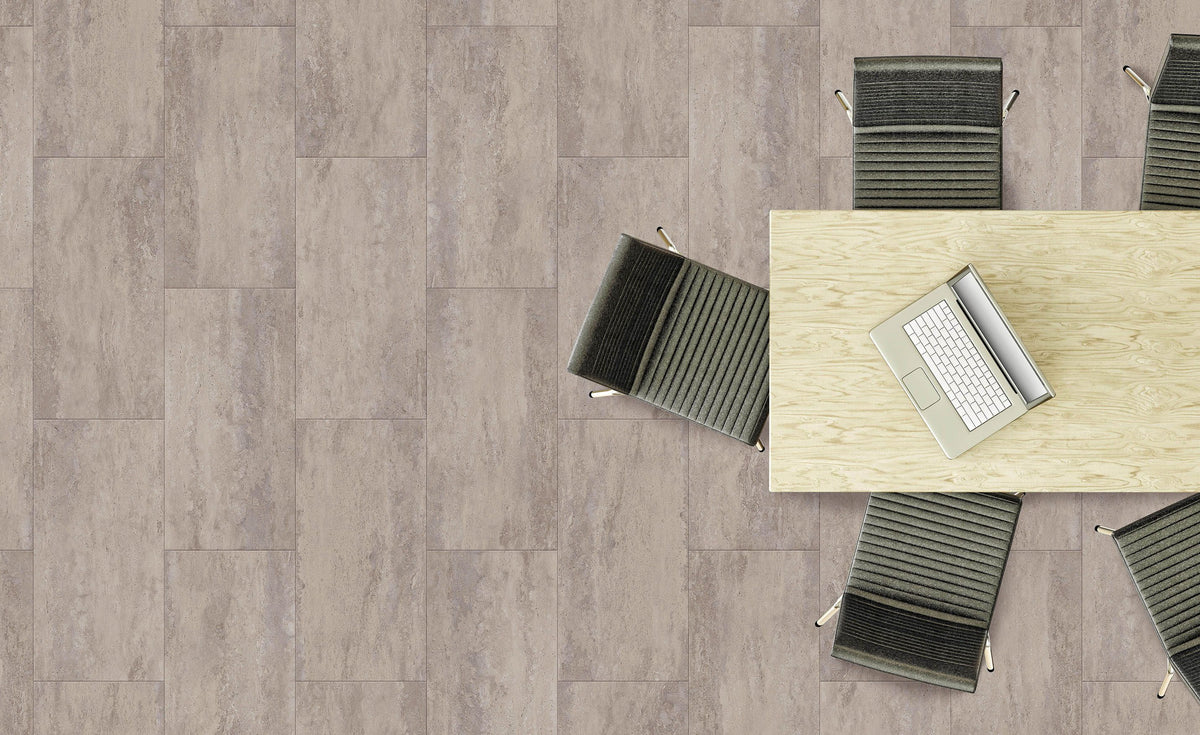 Fuzion SmartDrop Tile Fossil flooring room scene