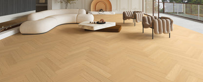 Fuzion Velvet Grove Herringbone Gentle Graze flooring room scene