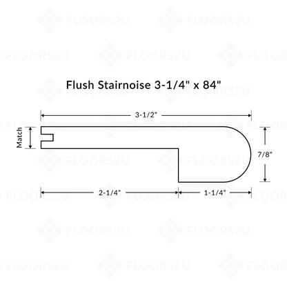 Hardwood Beaux Arts Realism Flush Stairnose 84inch