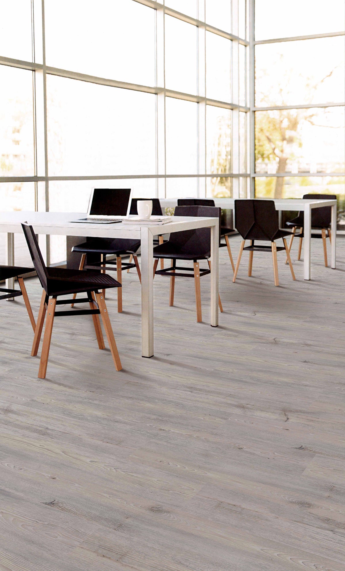 Fuzion SmartDrop Elite 7 Heathered Grey flooring room scene