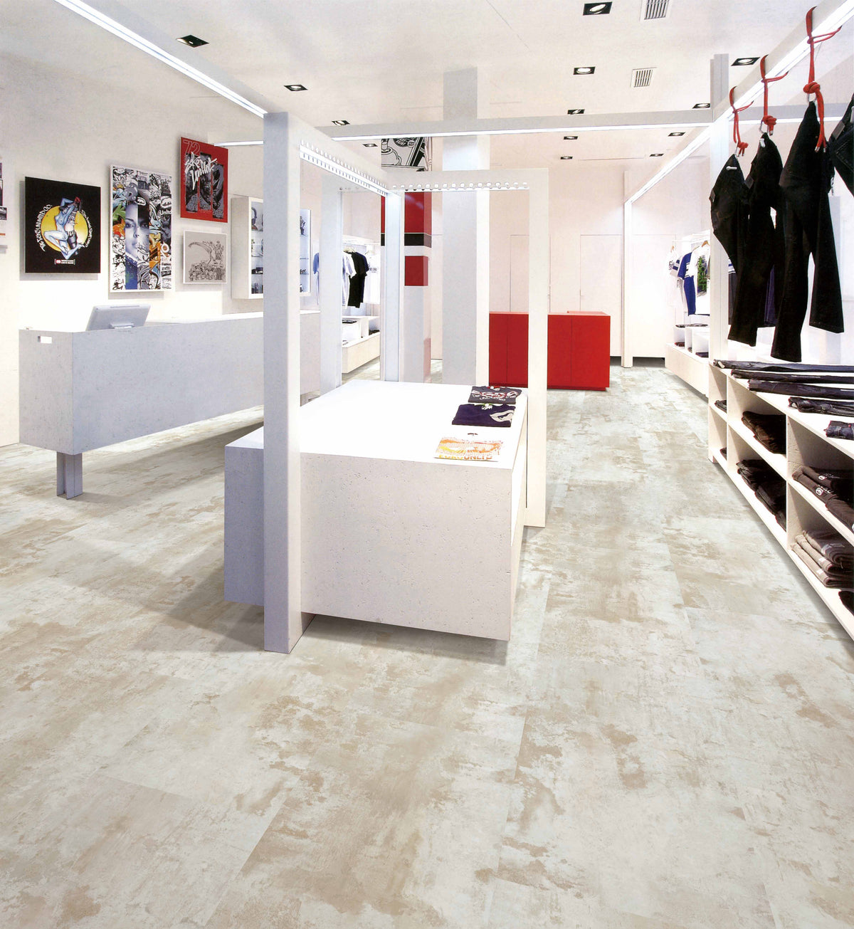 Fuzion SmartDrop Elite Tile Opal flooring room scene