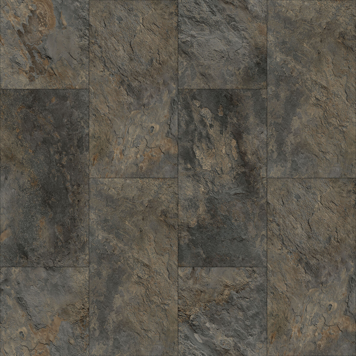 Terrastone Bastion Earth Luxury Vinyl Plank Flooring, Fuzion square flooring swatch