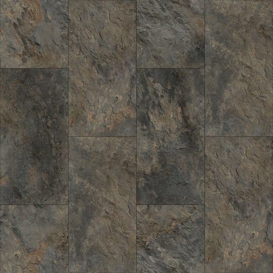 Terrastone Bastion Earth Luxury Vinyl Plank Flooring, Fuzion square flooring swatch