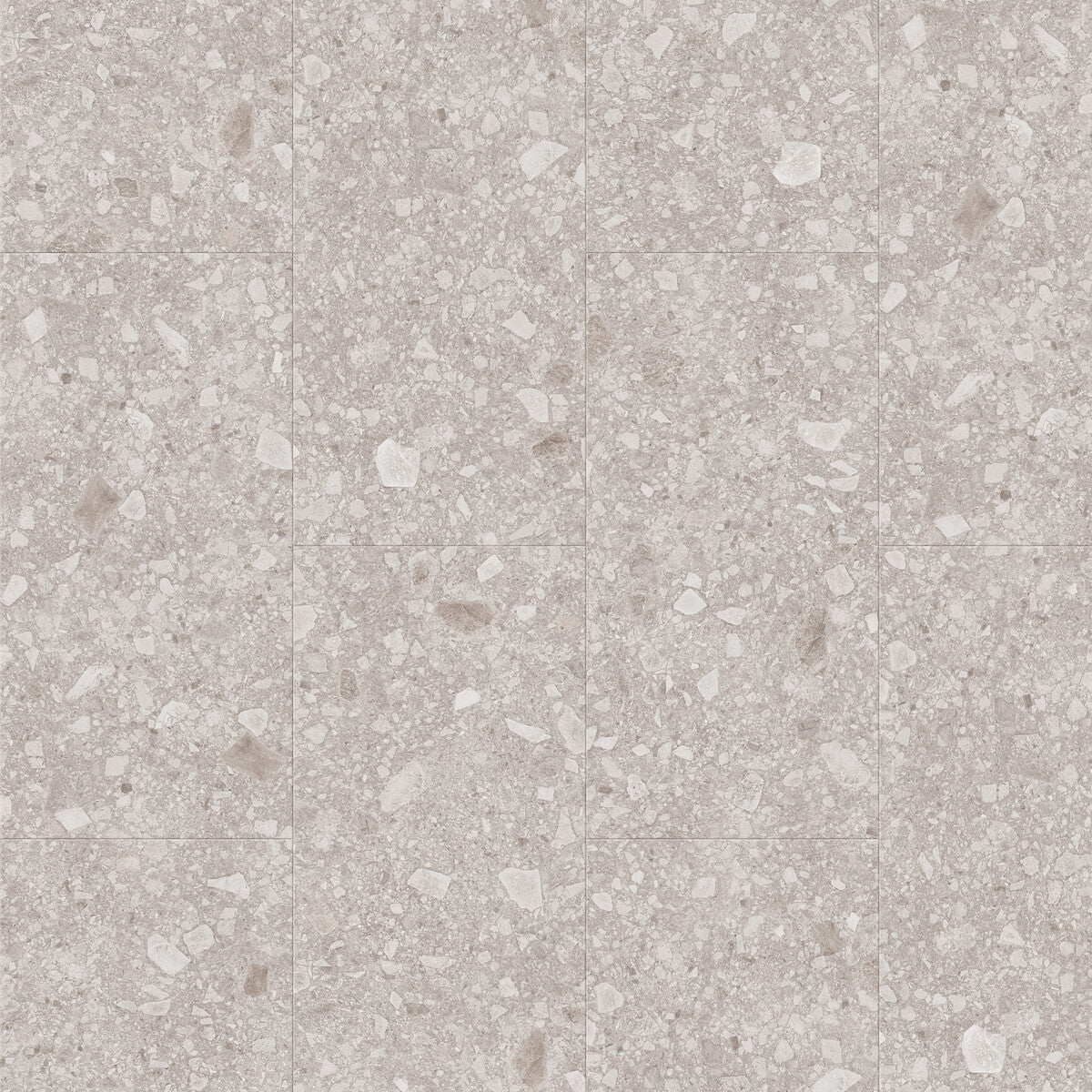 Terrastone Lumina Terrazzo Luxury Vinyl Plank Flooring, Fuzion square flooring swatch