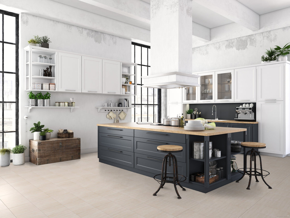 Fuzion SmartDrop Tile Travertine flooring room scene