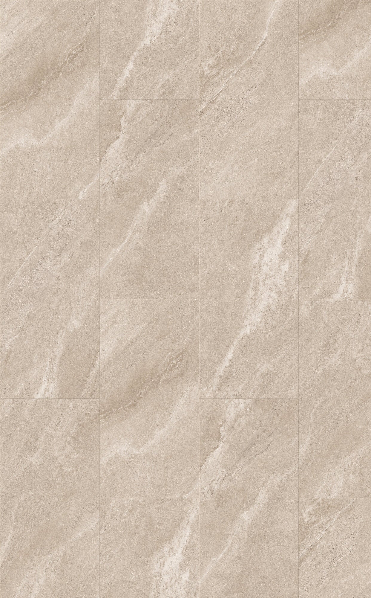 Smartdrop Tile Ivory Travertine Luxury Vinyl Plank Flooring, Fuzion swatch