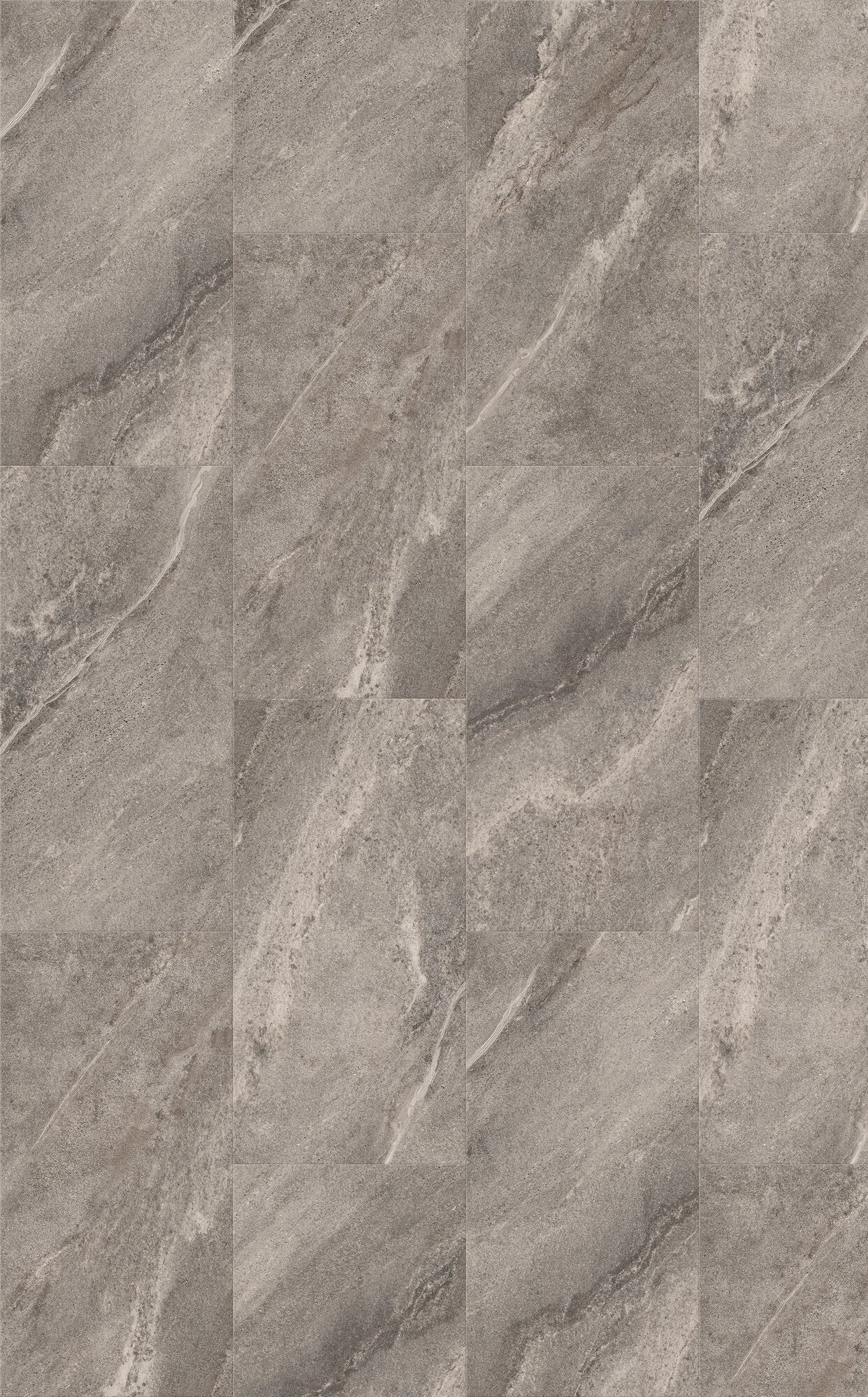 Smartdrop Tile Silver Travertine Luxury Vinyl Plank Flooring, Fuzion swatch