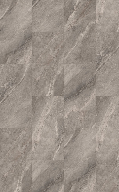 Smartdrop Tile Silver Travertine Luxury Vinyl Plank Flooring, Fuzion swatch
