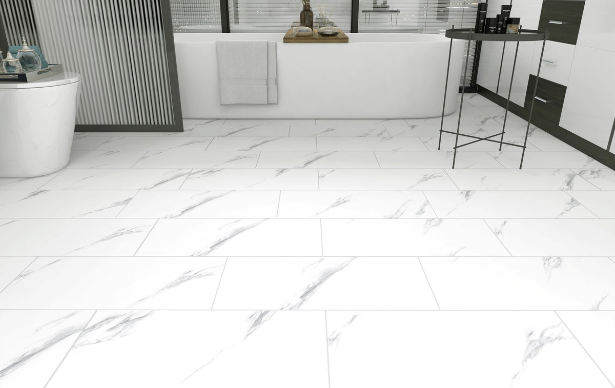Fuzion Dynamix XL Tile Moon Glow flooring room scene